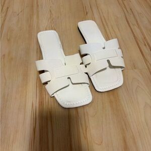 Women's White Slide Sandals flip flops